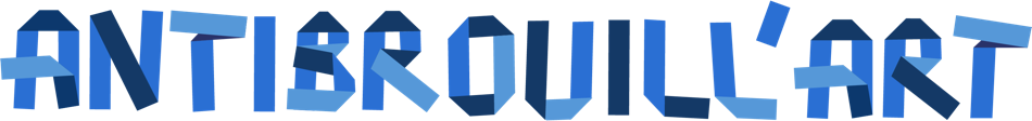 Logo lettrage bleu Antibouill'Art