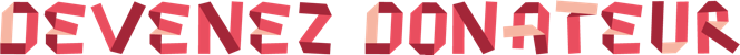 Titre typographié rouge Devenez Donateur